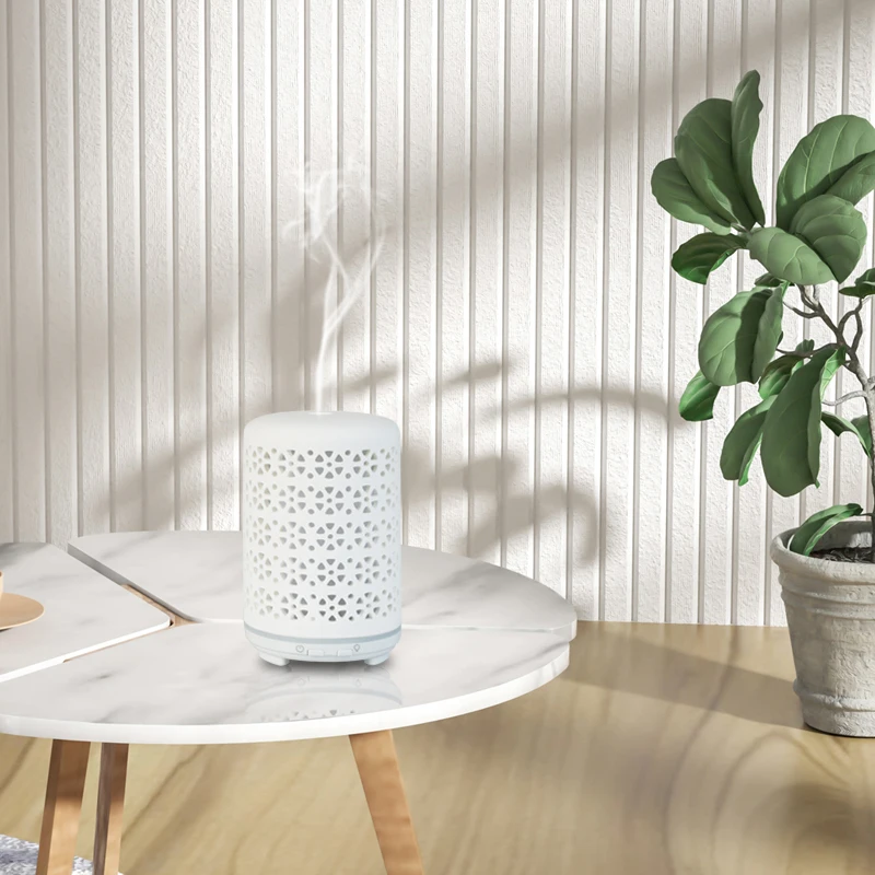 China Manufacture Factory 100ml Ceramic Mist Maker Air Humidifier Machine Essential Oil Ultrasonic Aroma Diffuser