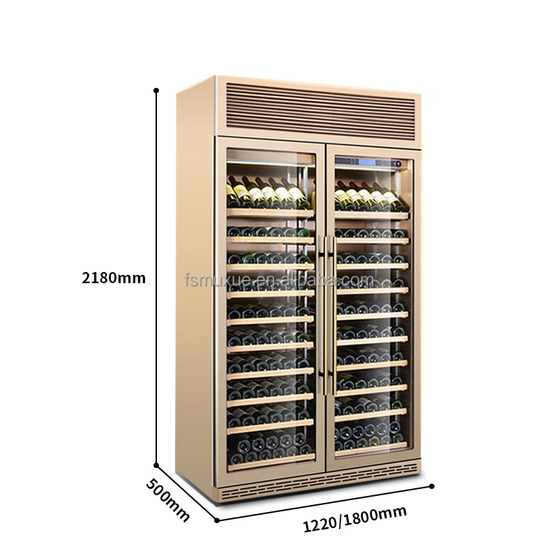 MUXUE Two Glass Door wine display cooler wine refrigerator wine display fridge  MX HJG1200F (1600210093678)