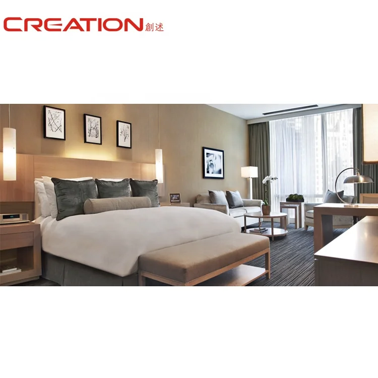 Motel furniture (King headboard, Nightstand, Desk, Chair, Armchair, Side table, TV Cabinet, Luggage rack) for hotel