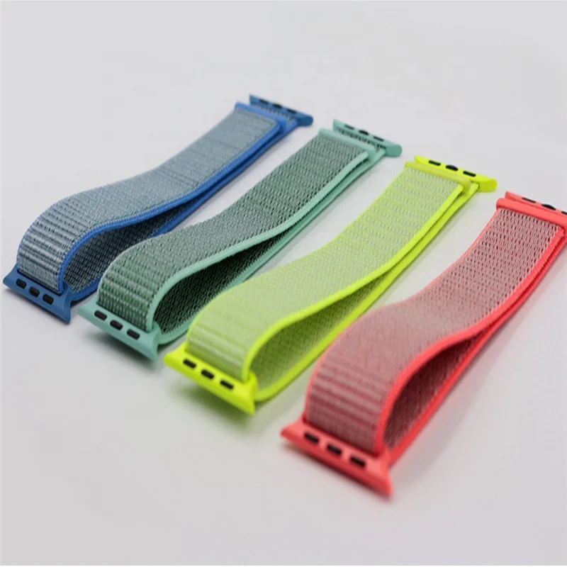 
Hot Sale Nylon Smart Watch Strap For Iwatch 3 4 Lightweight Breathable Soft Nylon Replacement Strap 