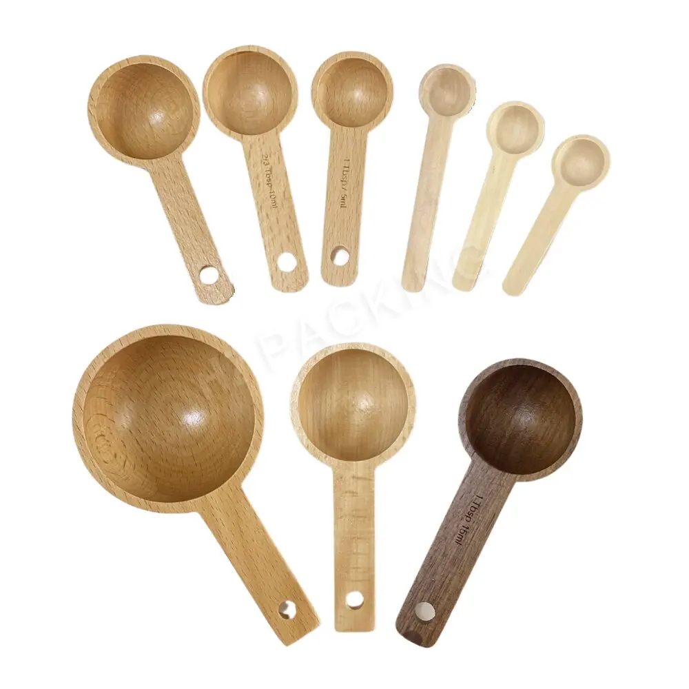 Wholesale Factory Small Bath Salt Spoon Teaspoon Spice Spoons Natural Mini Wooden Spoons For Condiment Honey Jam Sugar Coffee