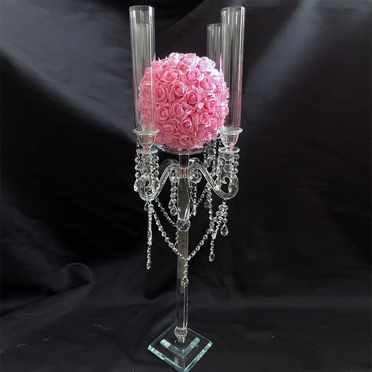 4 arms Crystal Candelabra with Flower Stand MH-1782