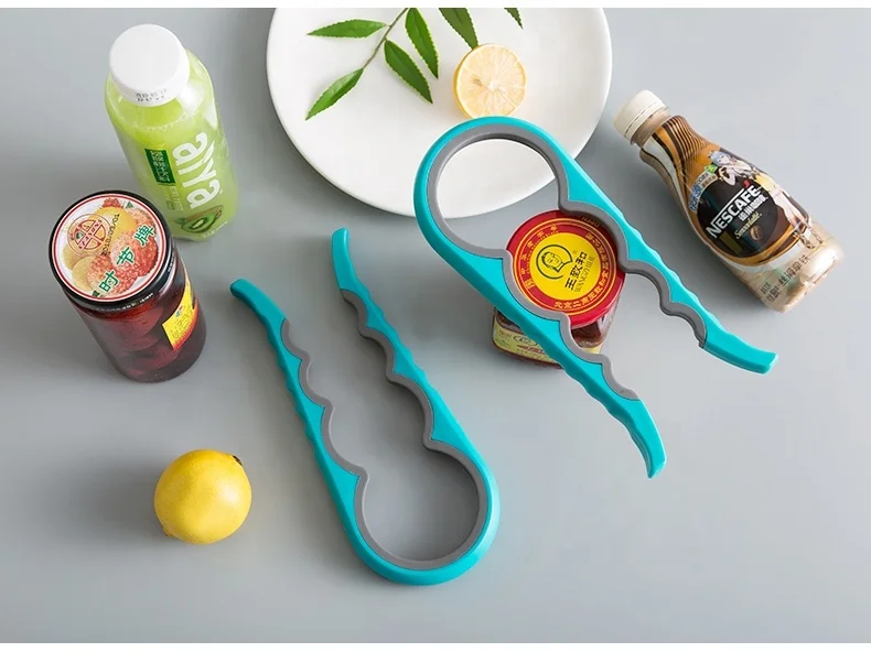 4 in 1 Kitchen Tool Multipurpose Plastic Lightweight Labor Saving Safety Manual Can Opener