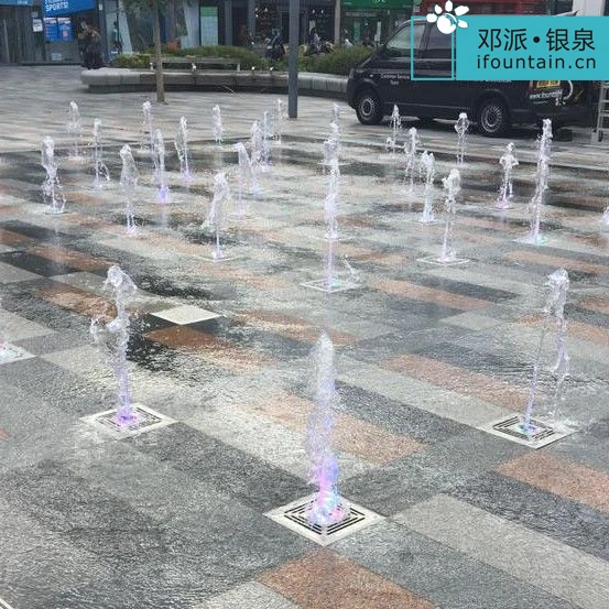 the latest variable speed programmable DC24V dmx512 dry deck music dancing water fountain  outdoor plaza water fountain feature