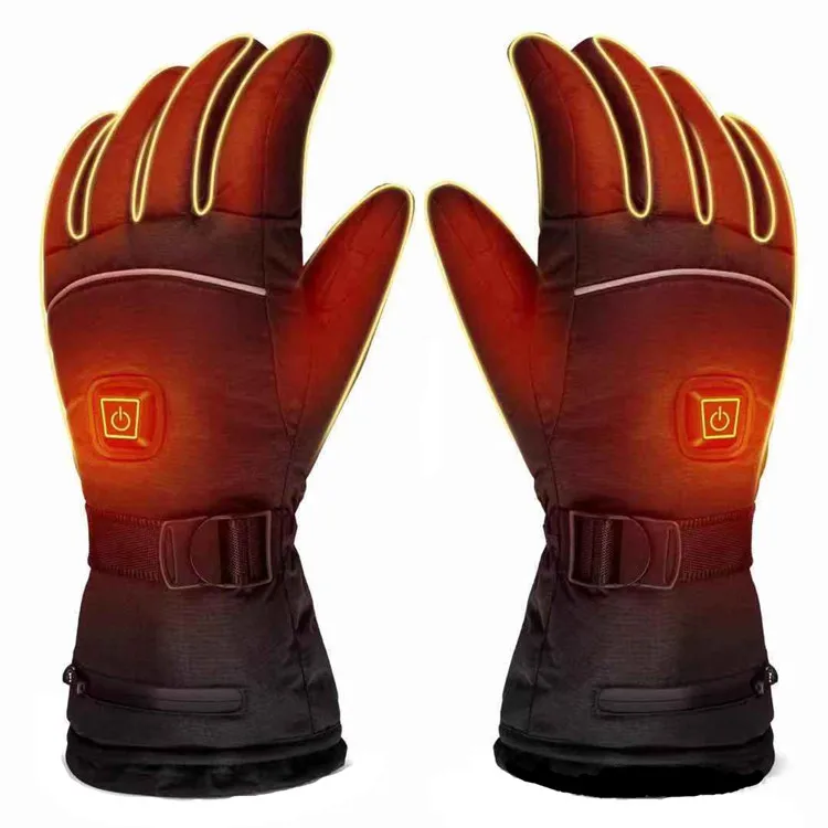 Waterproof Heated Gloves for Men Women Electric Rechargeable Battery Gloves for Winter Skiing