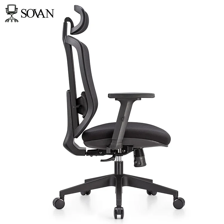 High Back Kursi Kantor Mesh Chair Swivel Executive Ergonomic Office Chairs With Advanced Design BIFMA Certificate