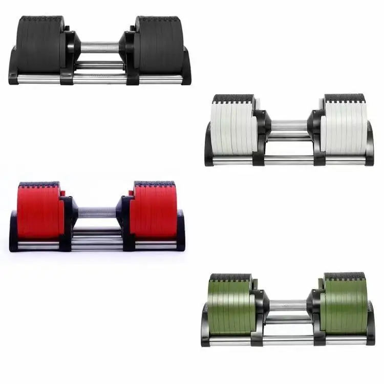 Fast shipping wholesale free weight round workout 4kg Increments 20kg 32kg 40kg weights gym adjustable dumbbells set in lbs