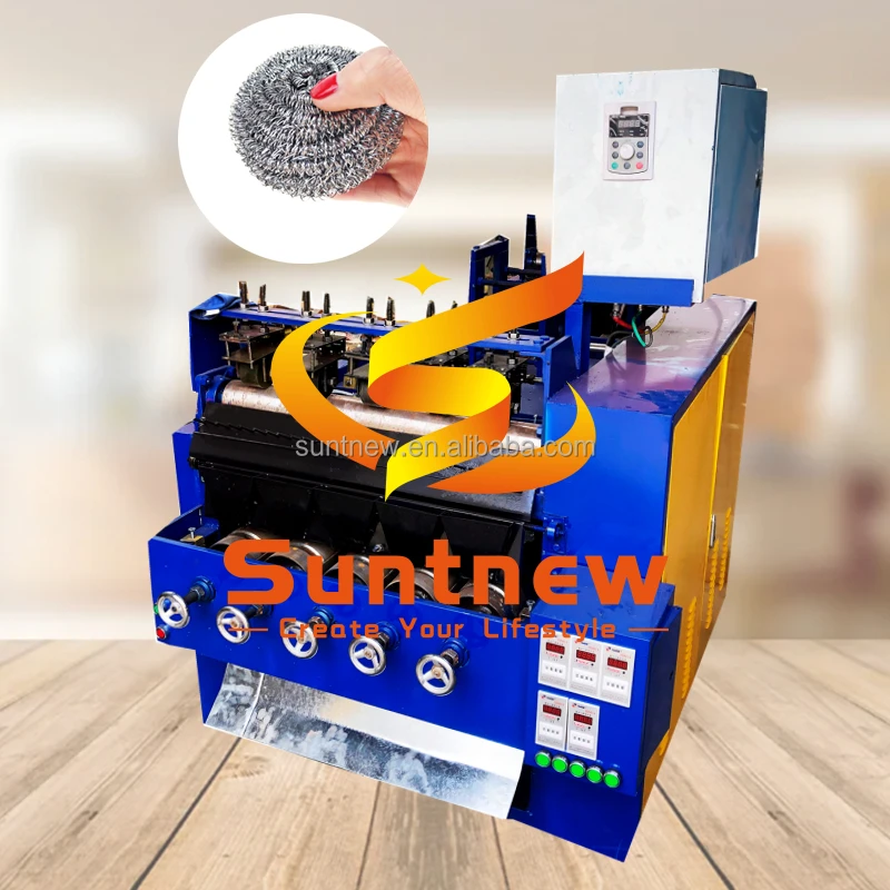 0.13MM Automatic Stainless Steel 410 Wire Flat Scrubber Making Machine with High Capacity