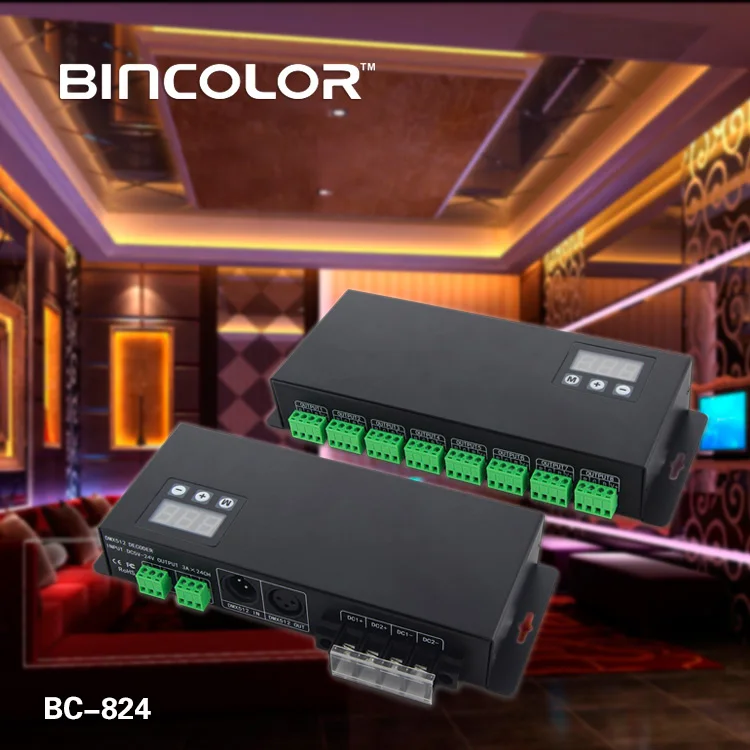 BC-824 24 Channel Led Strip Dmx Decoder RGB DMX Decoder 24ch Dmx 512 Decoder