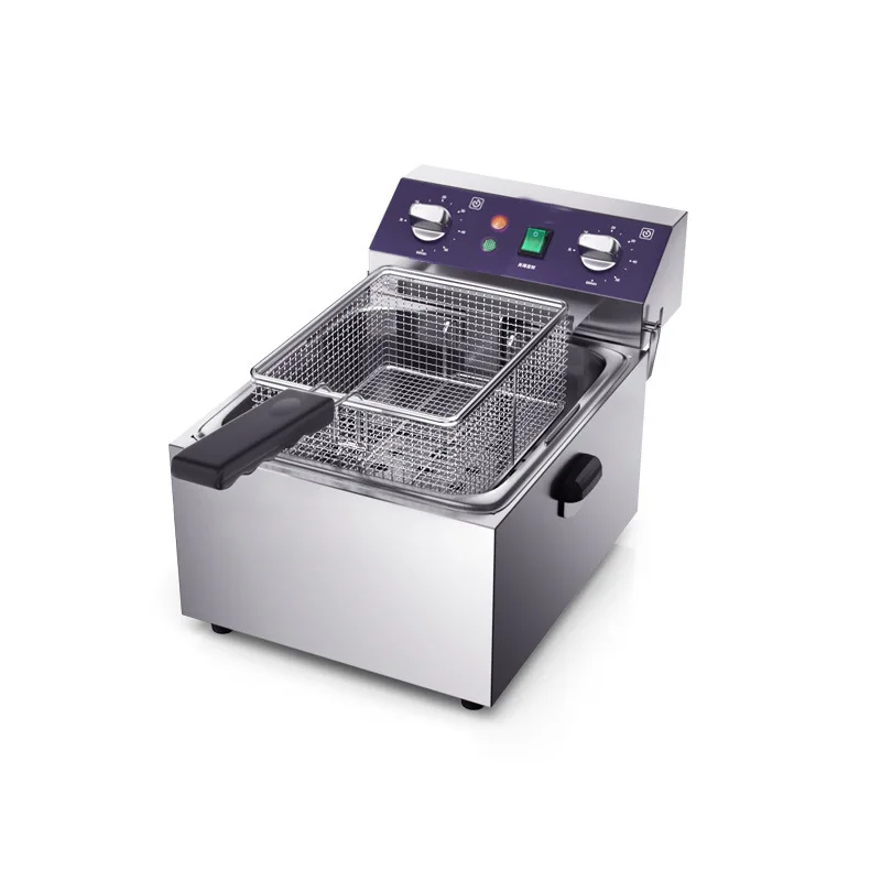 Longterm Stainless Steel Commercial 6L+6L Double Tank Double Basket Electric Deep Fryer For Western Restaurant