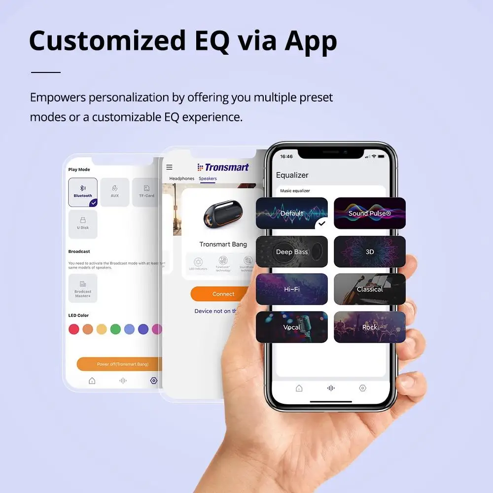 Tronsmart Full Range Water Proof Sports Pc IPX6 Waterproof Portable Retro Wireless Speaker Rgb Monitor Speaker For Studio