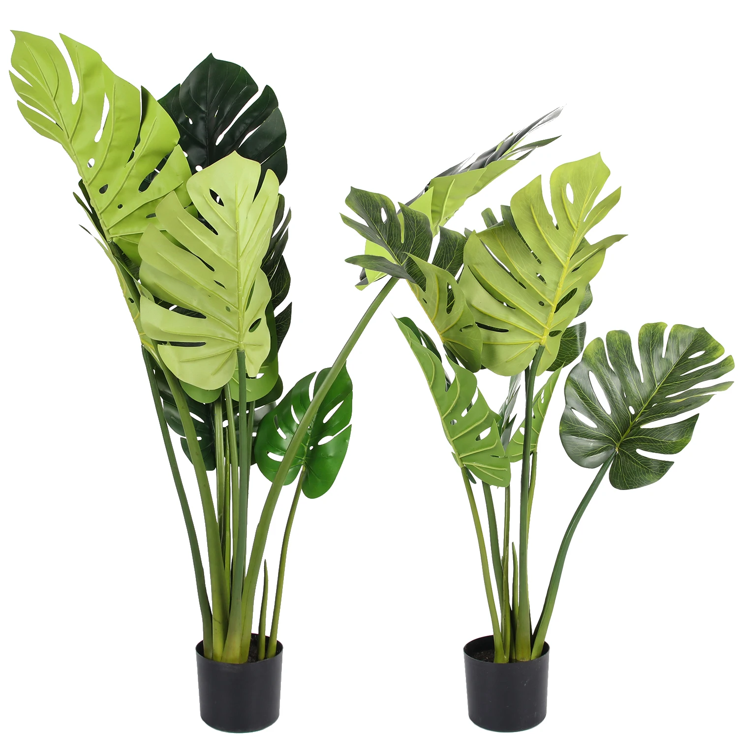 PZ-2-19 Fake Plants Large Artificial Monstera Faux Plant Realistic Tall Artificial Palm Tree for Home Decor