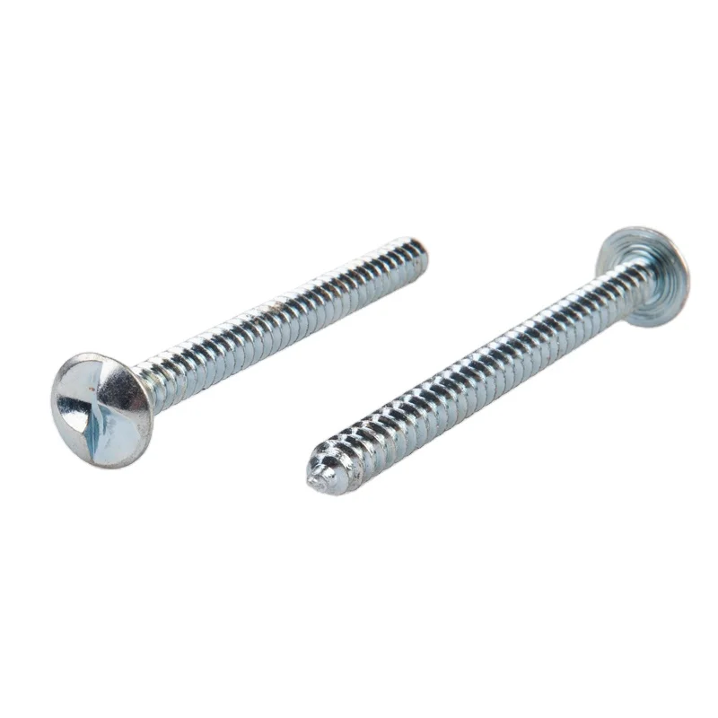 Blue Zinc Clutch Head License Plate  Security Screw With Self Thread