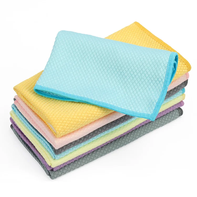 Scratch Lint Free Washcloth Towel Fish Scale Household Cleaning Cloths Window Cleaning Cloth