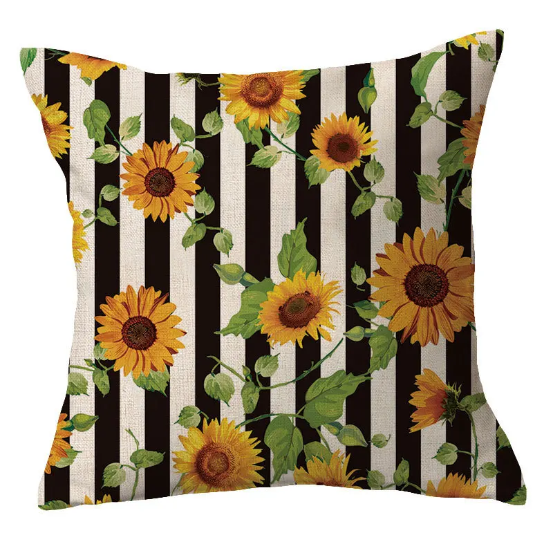 High end Hold pillow covers a undertakes to flax leopard pattern sunflower wind rural village case
