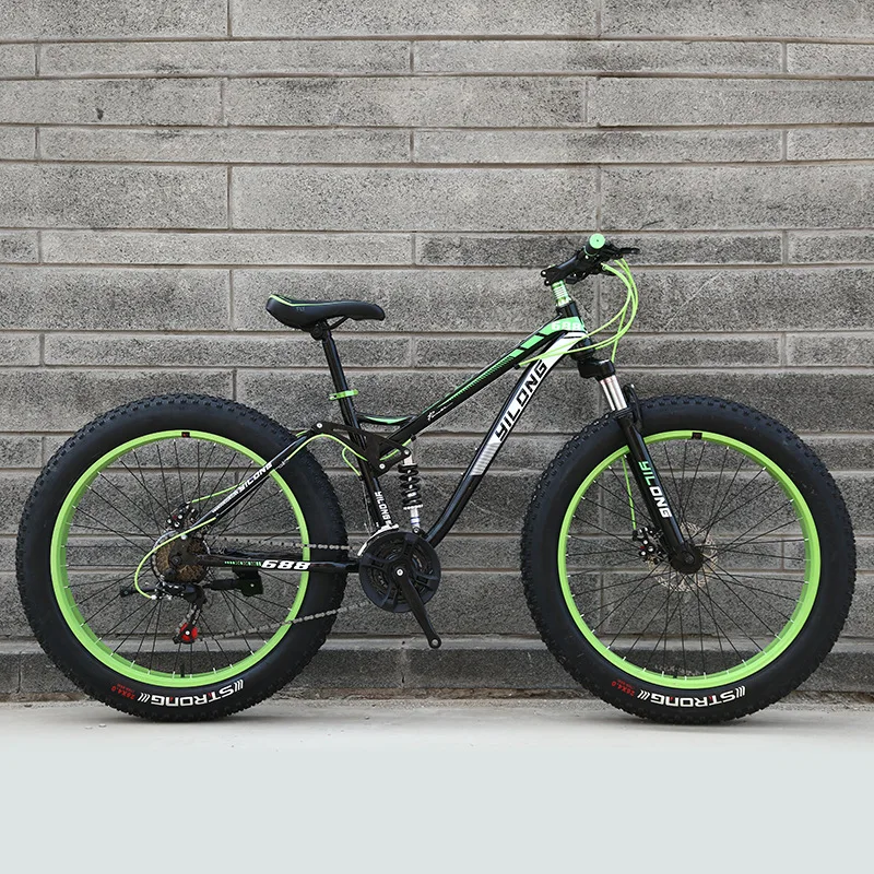 Adult Fashion Bicycle 20 Inch 21 Speed Snow Mountain Bicycle Big Fat Tyre Mountain Bikes