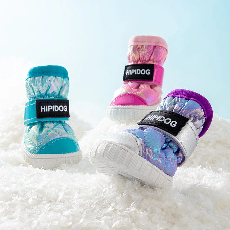 Dog shoes winter cotton shoes keep pets warm out of dirty teddy bear small dogs waterproof foot protection off
