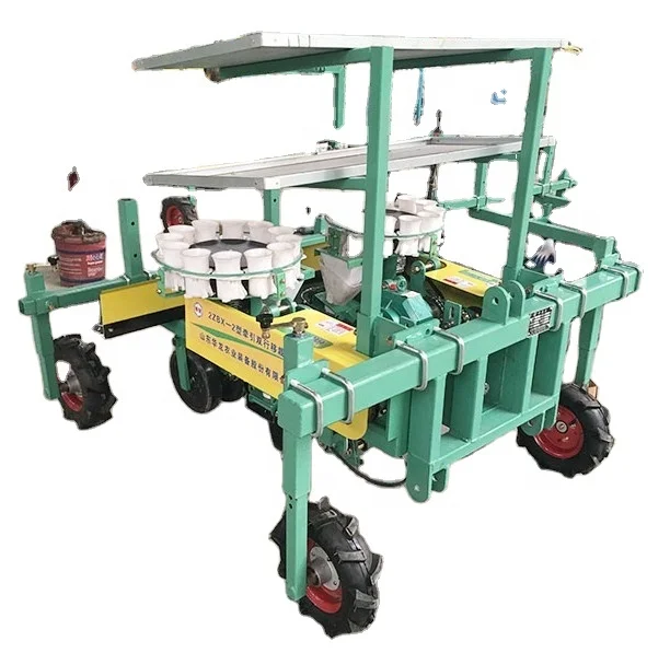 2ZBX series 2 row tomato traction transplanter 4 rows pepper planted seedlings machine 16 lines onion transplanter manufacturer