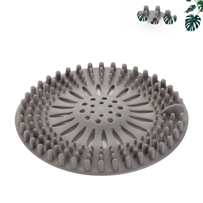 Silicone Catcher Sink Strainer Bathroom Shower Sink Stopper Drain Cover Hair Trap Filter for Kitchen Bathroom Tub
