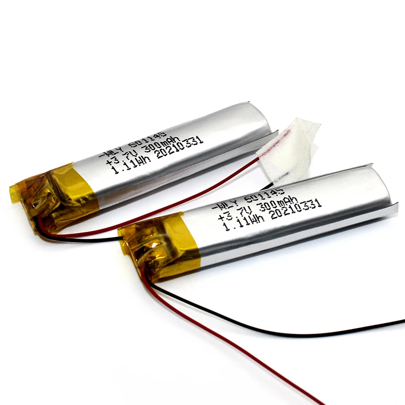 BIS, UN38.3, MSDS,KC,3.7V Polymer Lithium Battery 300mah 601145 Battery