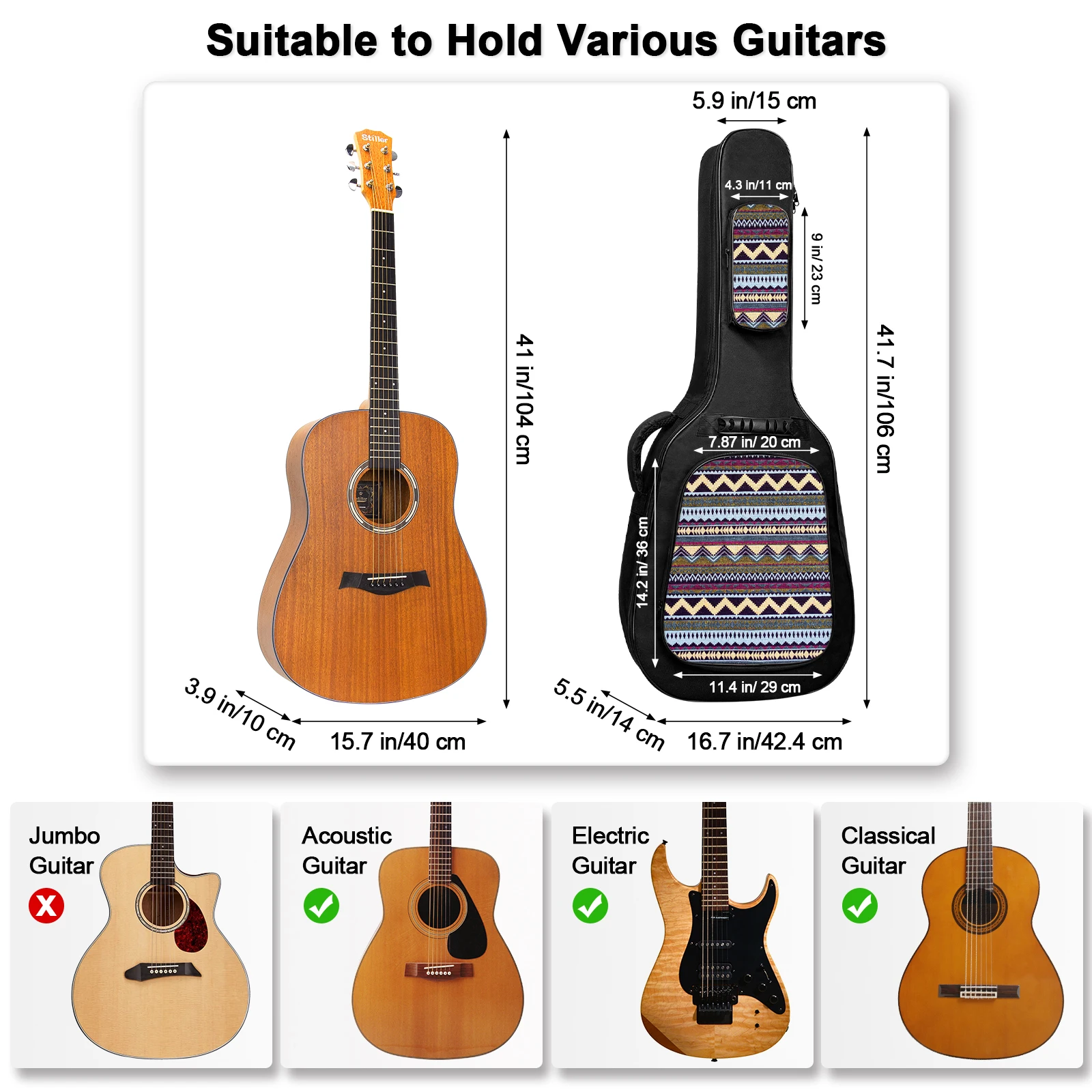 Wholesale Guitar / Bass Gig Bag Gibson Guitar Instrument Bag Case OEM