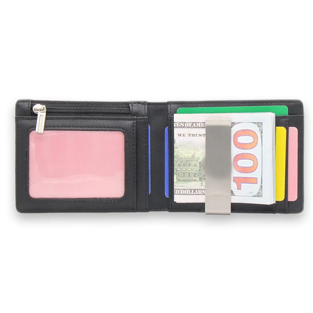 
Minimalist slim rfid blocking card wallet front pocket 100% genuine leather men wallet 