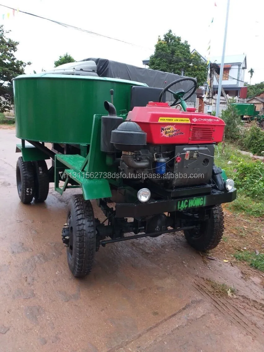 Price concrete mixer made in Vietnam for sale and export type self-loading concrete drive by moving axles strong portable