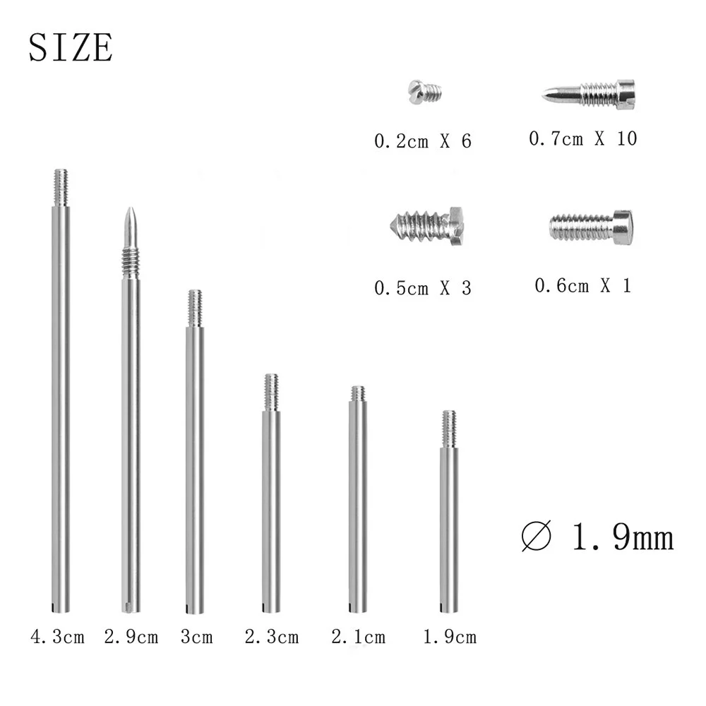 Professional Clarinet Accessories Set 14pcs Threaded Shaft Lever 20pcs Screws Wind Instrument Repair Parts