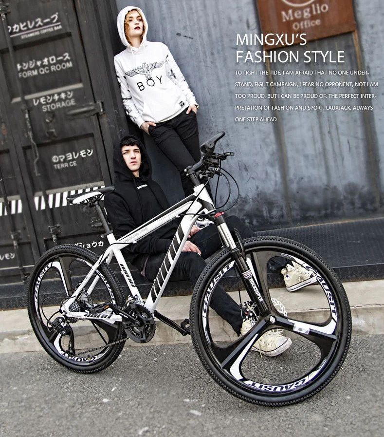 Factory price Carbon Steel Mountain bike 24/26 inch disc brake shock absorption bicycle for men and women