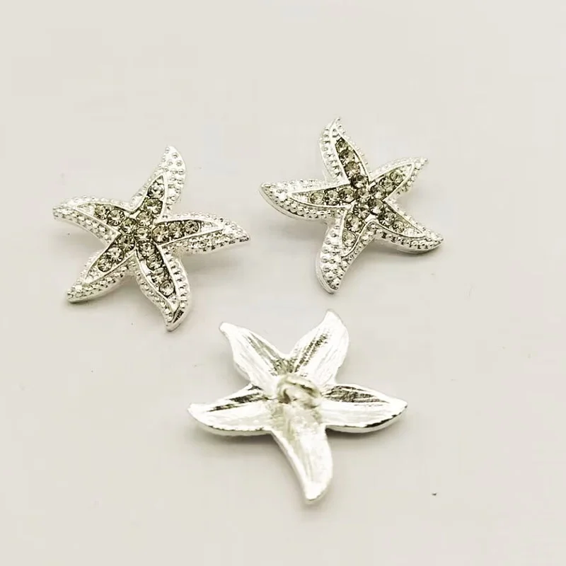 Металлическая головная повязка со стразами и хвостовиком морской звезды 23 мм, аксессуары для цветочных центров ALRMM116