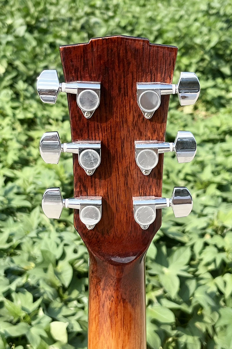 Aiersi Vintage Sunset Glossy Solid Spruce Top Orchestra Acoustic Guitar