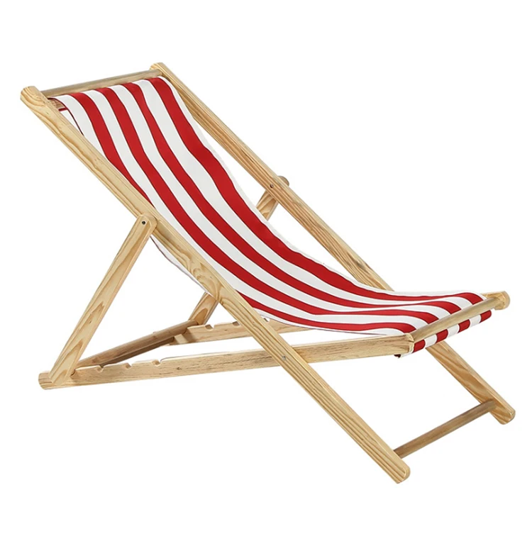Bamboo Wooden Outdoor Folding Beach Chair, Camping Chair, Lounge Chair Wholesale