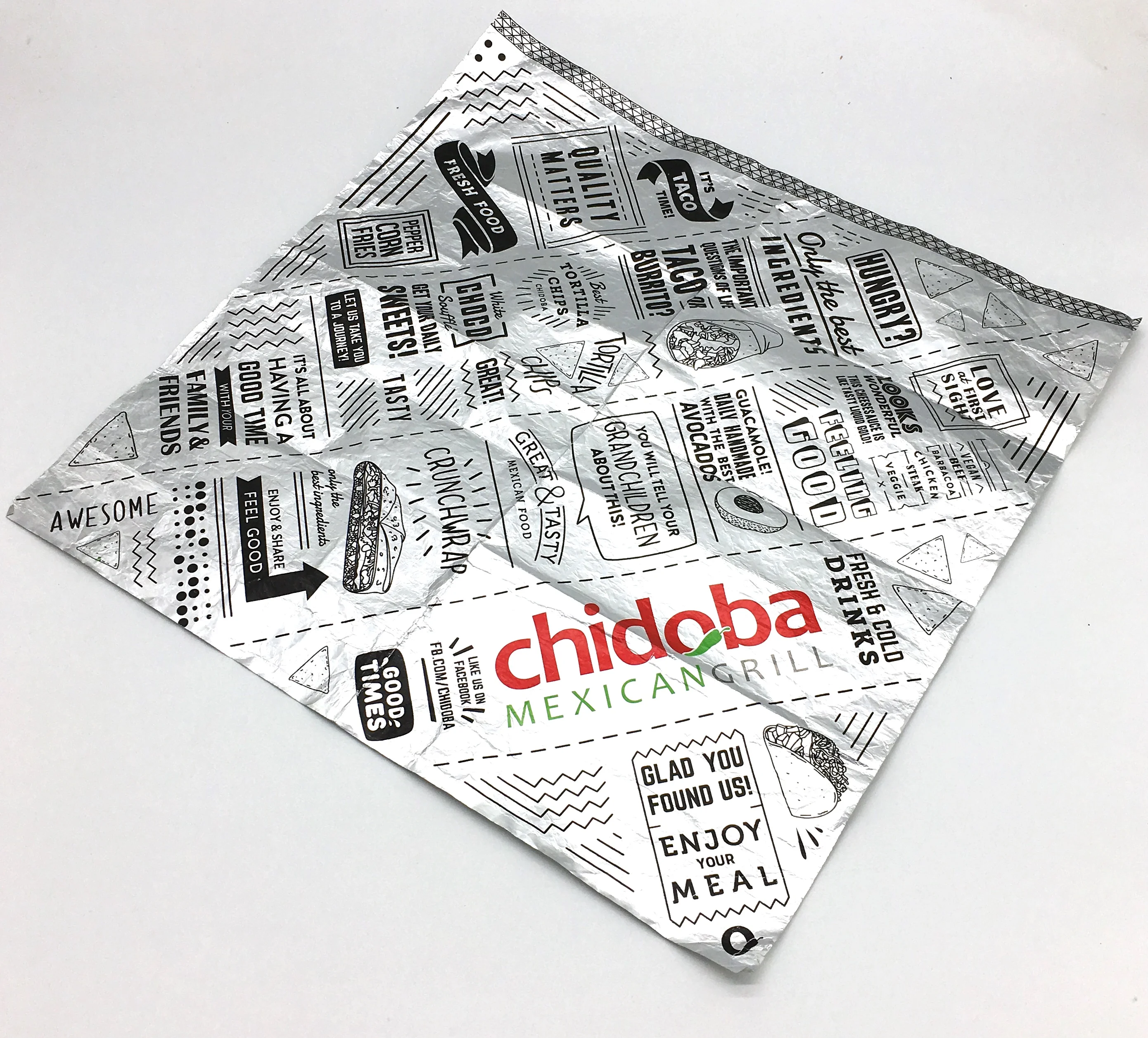 design printing aluminium foil hamburger wrapping paper