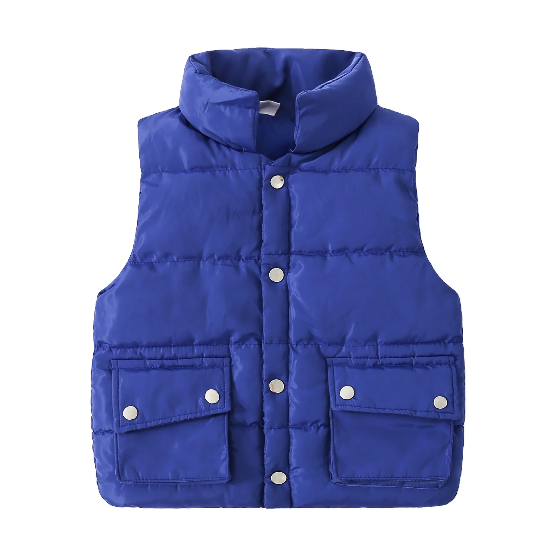 2022 warm winter work school children sleeveless down jacket warm winter kids zipper vest coat for boy girl