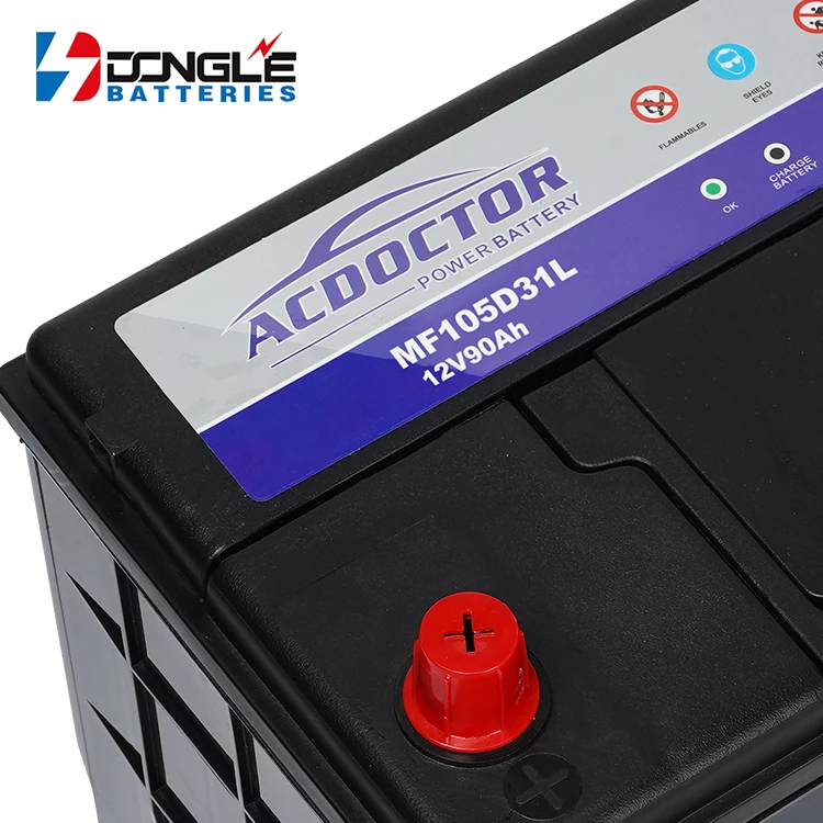 Dongle MF105D31L 750 CCA Trucks Automotive Rechargeable SMF 12V 90Ah Lead Acid Car Battery
