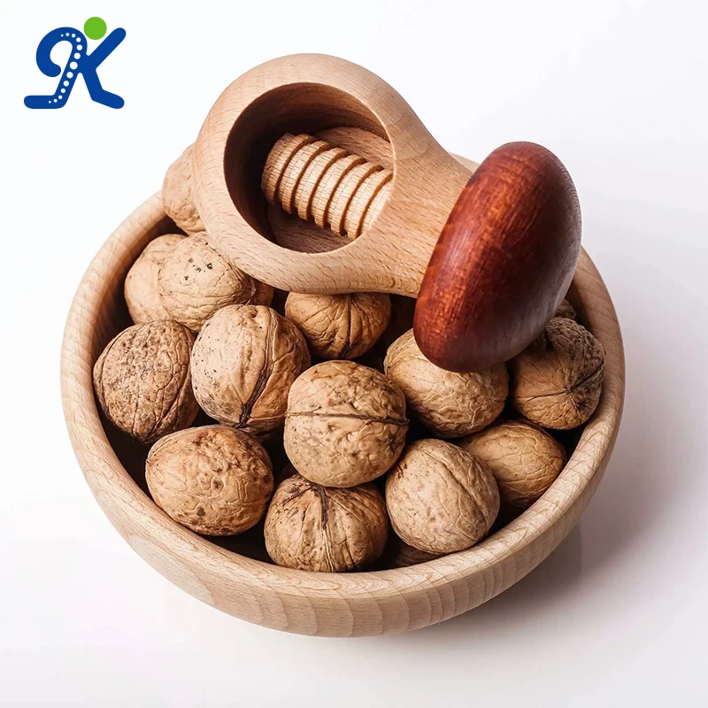 Elegant Wooden Nut Opener Tool for Walnuts Kitchen Gadget for Cracking Nuts and Mushrooms