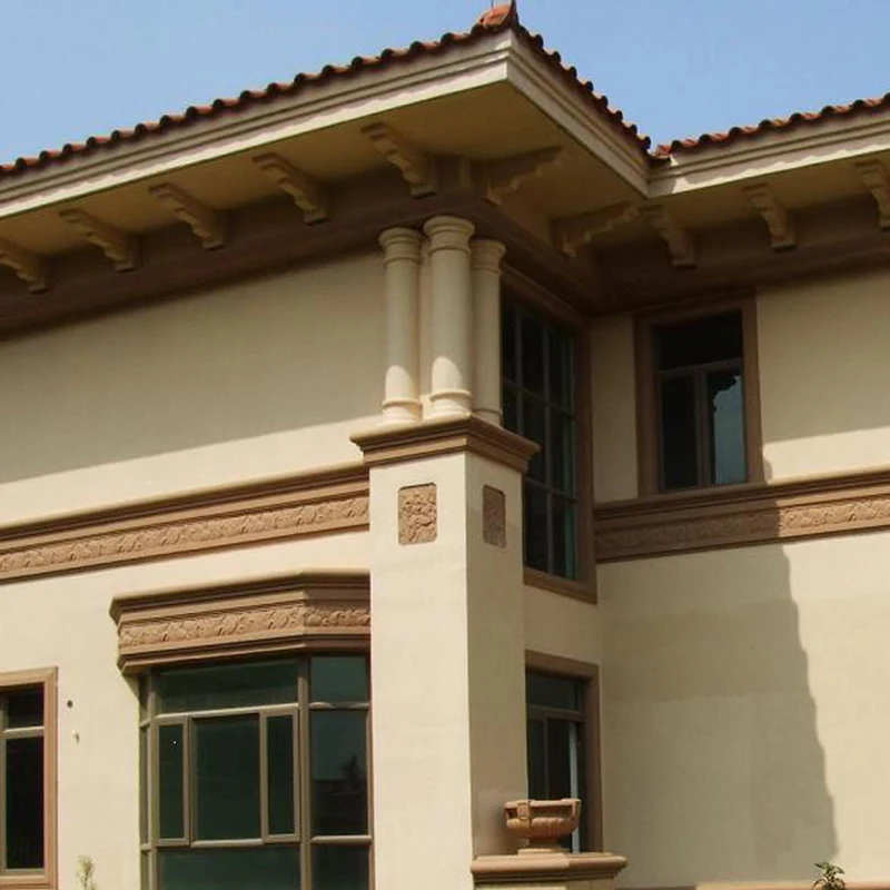Factory price eco-friendly EPS Exterior wall decoration component pillar pediment corbel cornices Roman column for hotel villa