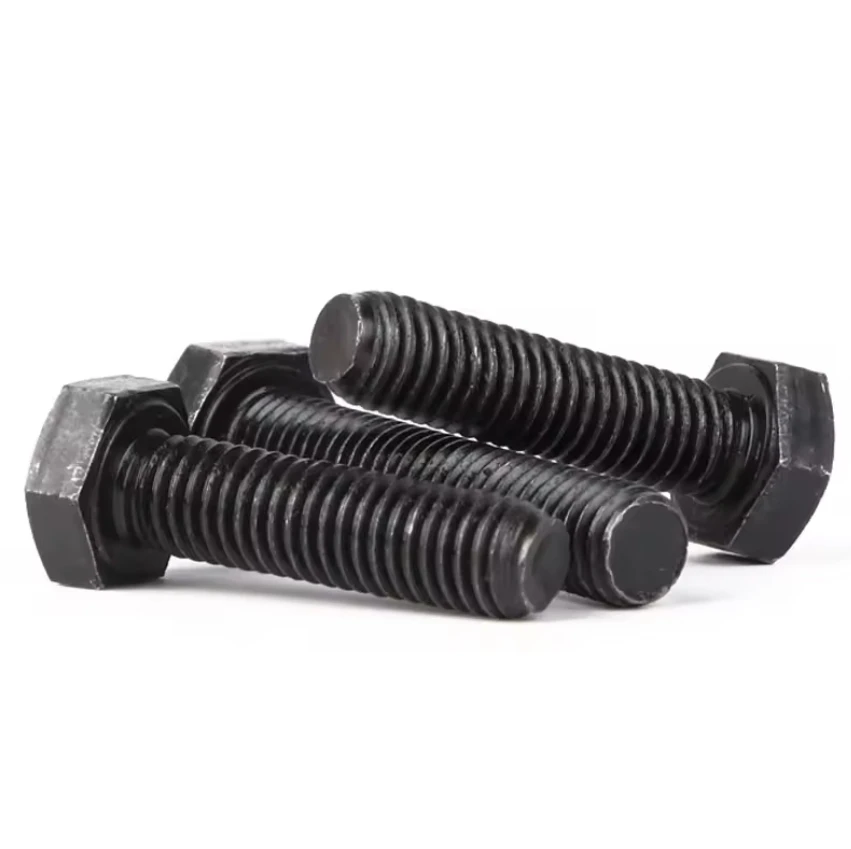 Black DIN933 M6 Hex Screw Bolts and Nuts M10 Fasteners M12 M13 Hexagon Bolts 18X80mm 8.8 Hex Head Bolts