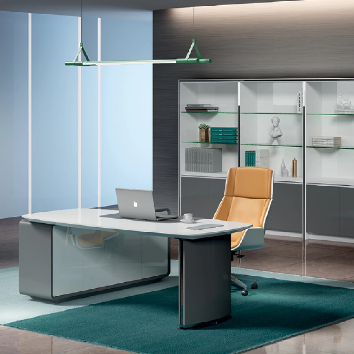 Модная Глянцевая офисная мебель 2022 современный умный офисный стол директорский деревянный