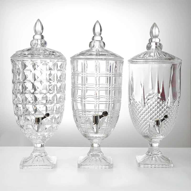 
Wholesale Customized Multiple styles available Restaurant 4.5L Glass Beverage DispenserJar With Tap 