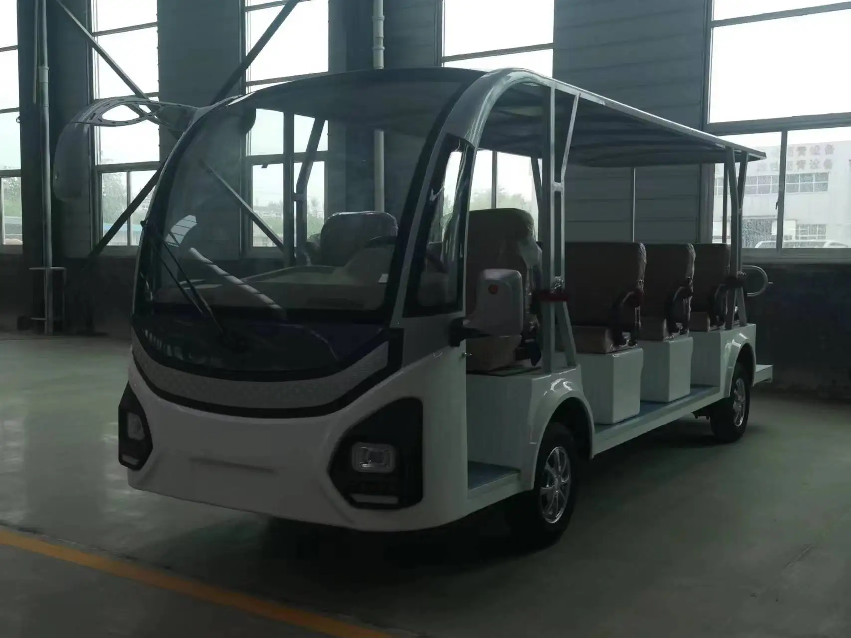 8 11 14 Passenger Resort Bus Tourist Shuttle Bus Electric Sightseeing Car with door