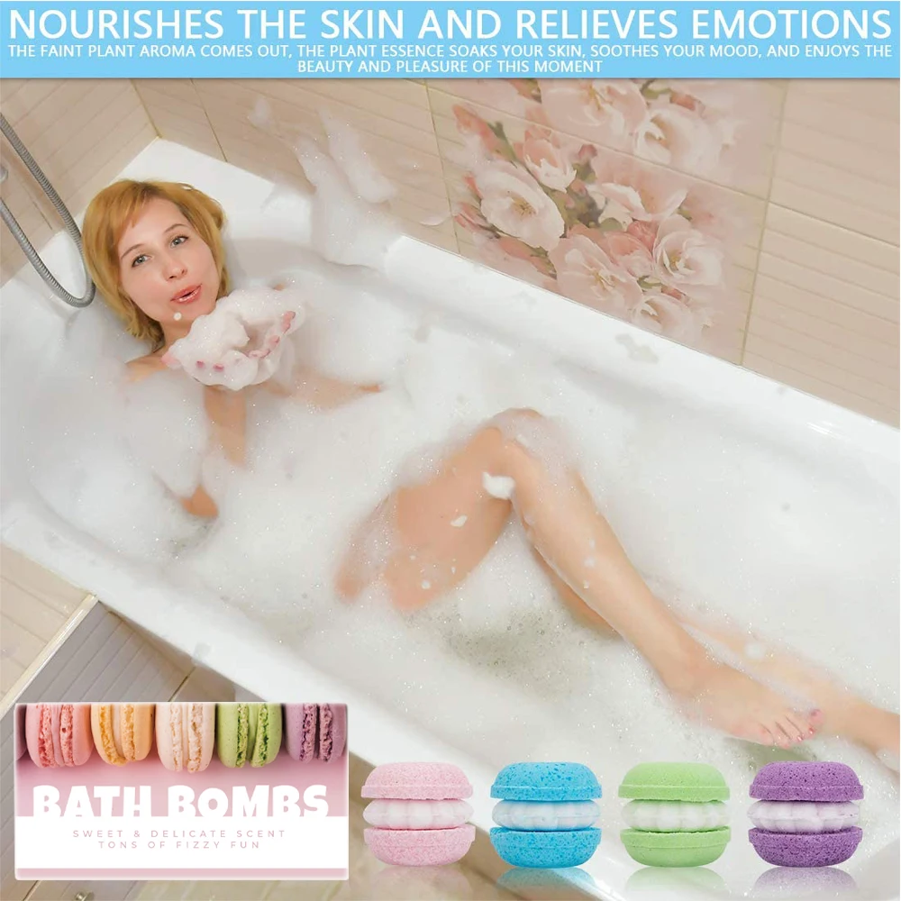 Private Label 100% Handmade Pure Essential Oil Bath Bombs Moisture Skin Fizzy Spa Bubble Bath Bombs Set for Men Women Kids