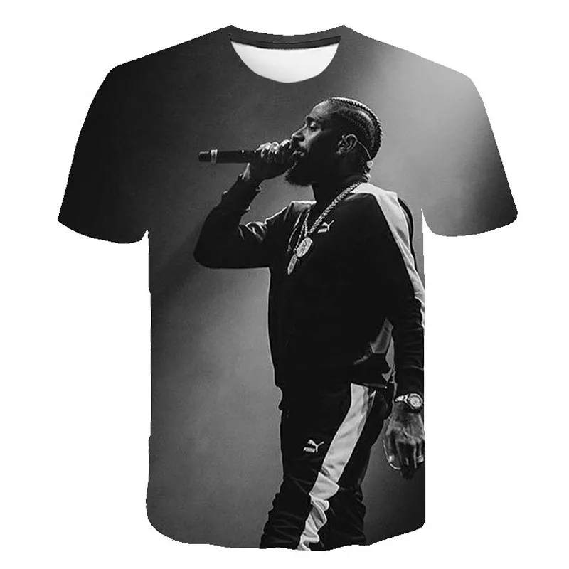 3d T-shirt Nipsey Hussle High Quality Tshirts Men Clothes Hip Pop Top Comfortable Hot Sales Short Sleeve Printed T-shirts