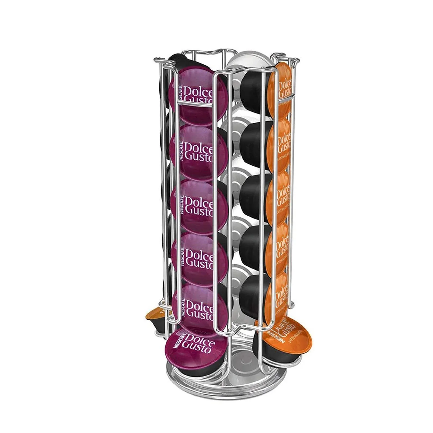 Hot sell metal 24 coffee capsule rack coffee pod capsules stand nespresso coffee holder stand