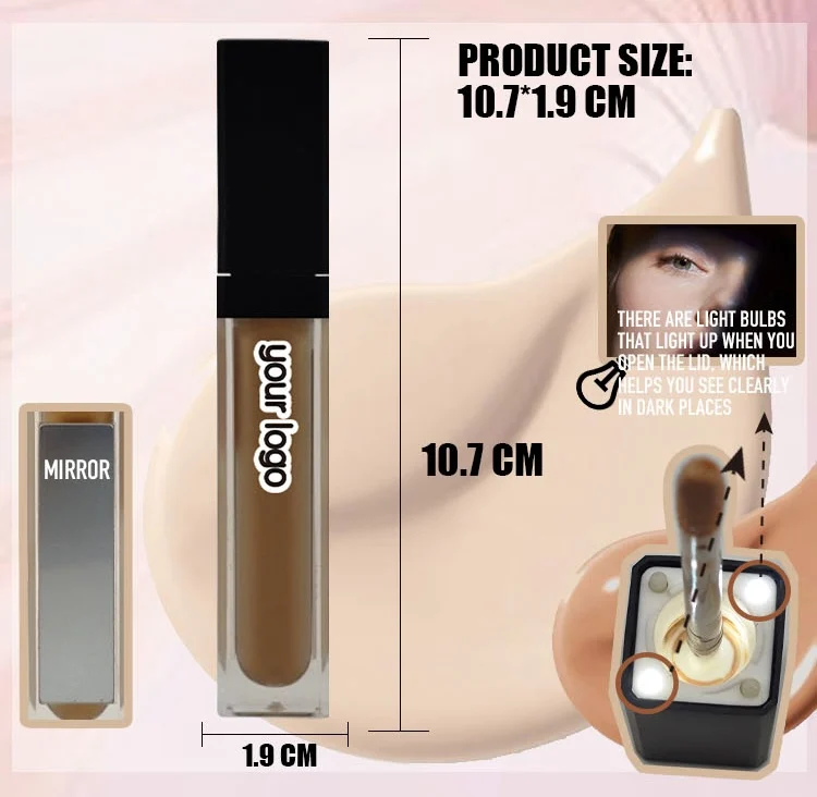 All Day Long Wear Contouring Full Coverage Liquid Concealer Travel Size Waterproof Mineral Cream Concealer Undereye Face Makeup