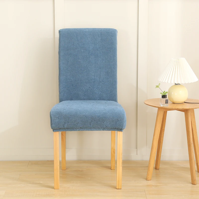 Wholesale Custom Removable Durable Elastic Soft Jacquard Stretch Polyester Spandex Dining Chair Cover For Wedding Dining Room
