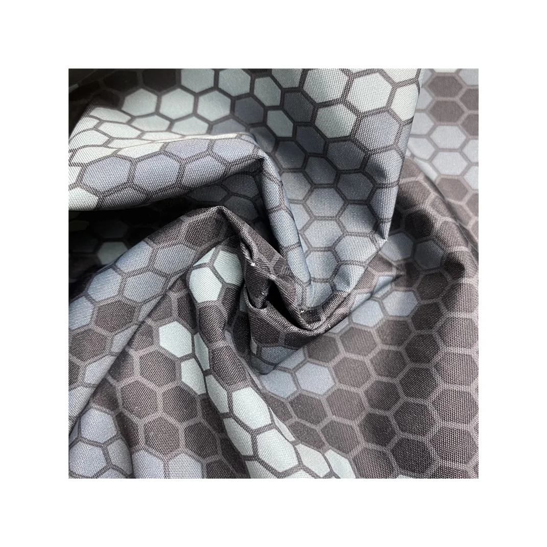 Brand Fashion Polyester Taslon Printed Fabric Composite TPU Waterproof and Moisture Permeable White Film and 30D Tricot