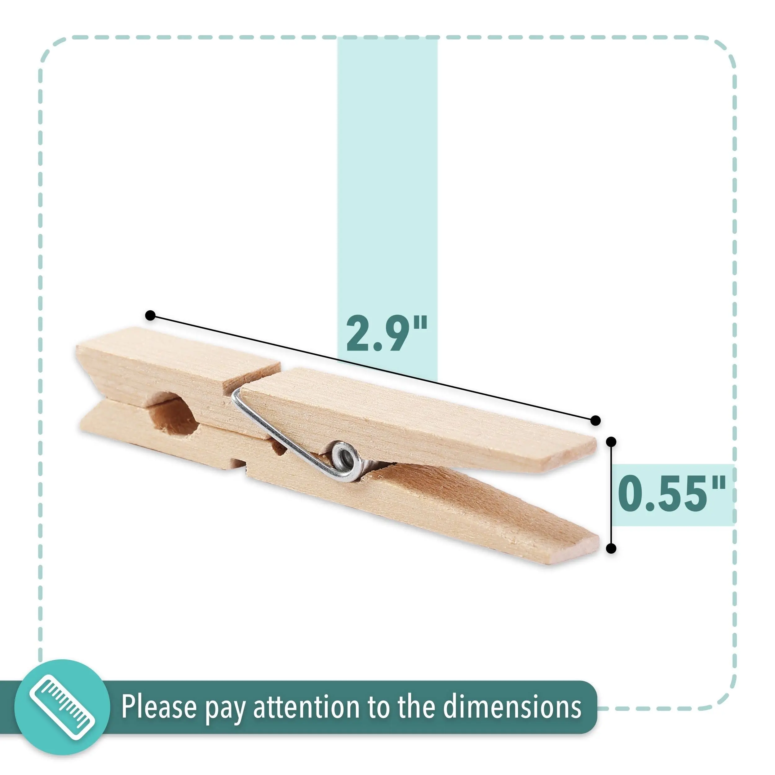 Large Number of Wholesale Natural Wooden Clothespins Rust Resistant Clothes Pins Crafts