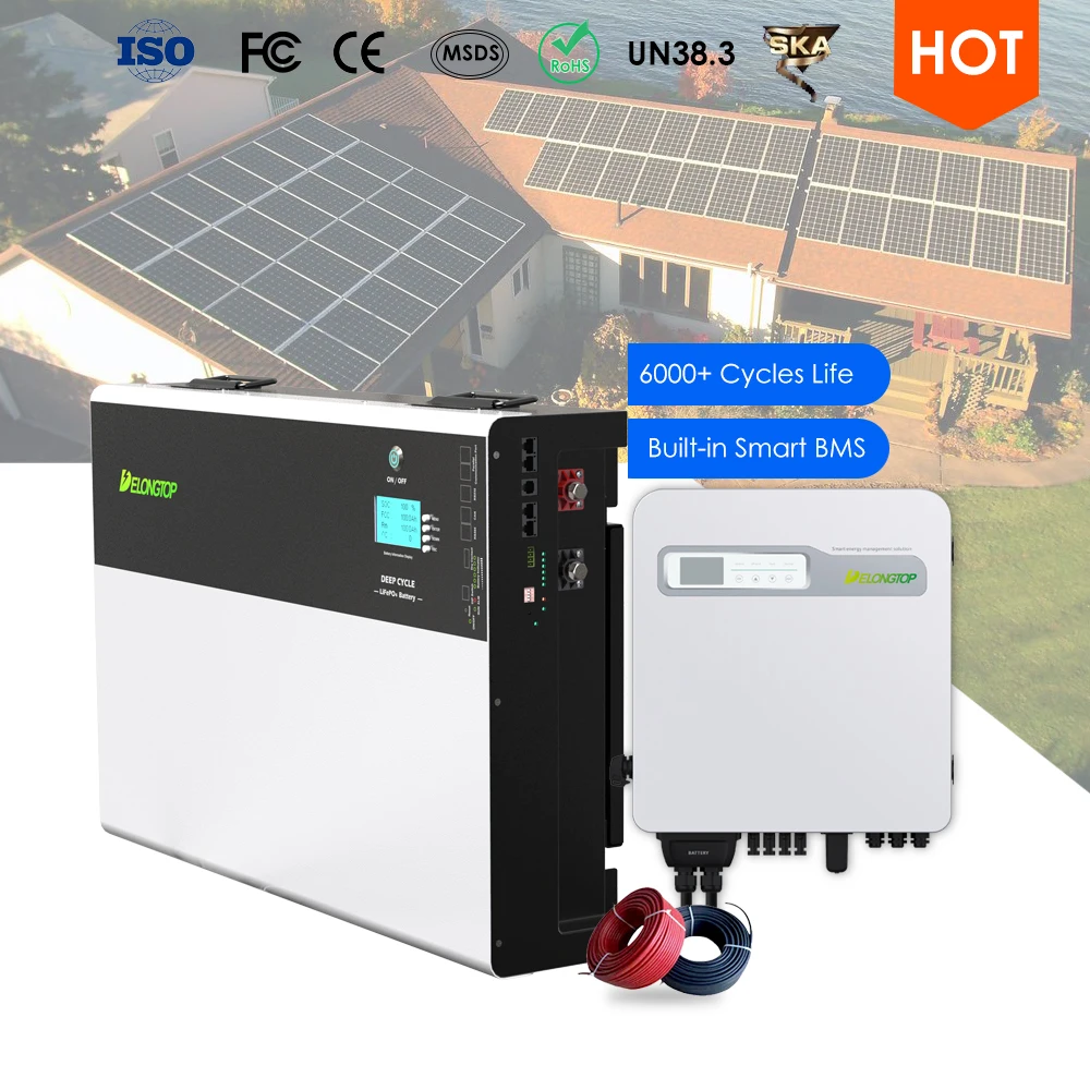 48V lifepo4 battery 200ah smart bms wall-mounted 10kw Solar Systems 48v200ah Lifepo4 Battery Pack