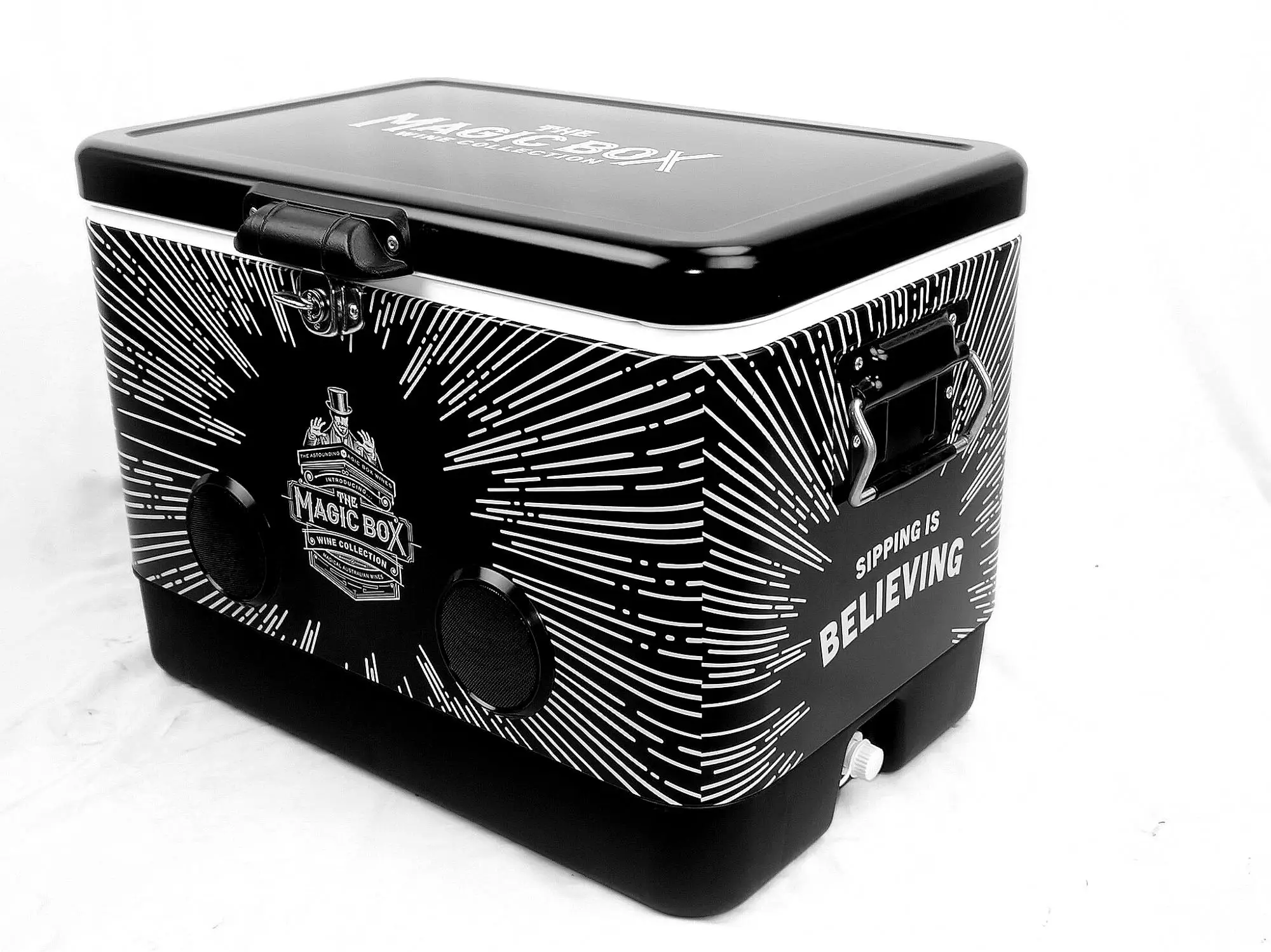 Уличный жесткий рыболовный металлический охладитель льда с динамиком большой емкости 54QT лодочный морской для оптовой продажи